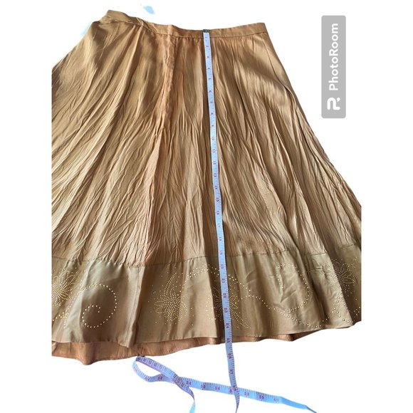 NWT 12th Street by Cynthia Vincent Gold Sparkle Skirt  Size 2 - Picture 4 of 11